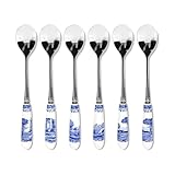 Portmeirion Home & Gifts Spode Blue Italian Tea Spoons S/6, blue & white, 15cm BLI1101-X