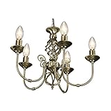 5 Light Antique Brass Classic Knot Twist Chandelier Ceiling Light Fitting