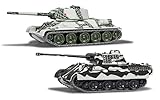 Corgi WT91301 Military Legends World of Tanks - Diecast T-34 vs Panther Toy Tank Model, Army Playset Vehicle Gift for Boys