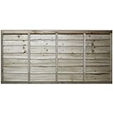 Premier Garden Supplies Lap Fence Panel Width: 6ft (183cm) x Height: 3ft (90cm) Heavy Duty Wooden Waney Larch Pressure Treated (Tanalised) Garden Fence Panel (W: 1830mm x H: 900mm)