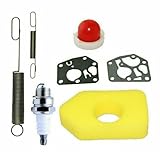 7PCS Engine Service Kit, For Briggs & Stratton Classic & Sprint Engine Service, Repair Set Includes Governor Spring, Primer Bulb, A-ir Filter, Spark Plug for 3-4HP Lawn Mowers