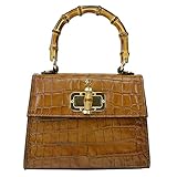 Pratesi Leather Women's Cognac Cow Leather Kelly Style Handbag - KCO298/26 18.00x23.00x11.00 Cm