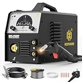 HZXVOGEN MIG250DP 250A Aluminum Welding Machine, 220V Gas/Flux Core MIG/Stick/Lift TIG/Pulse/Aluminum MIG Welding Machine 6 in 1 Professional Welding Machine Synergic Control