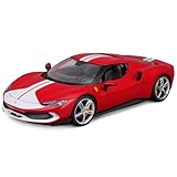 Bburago FERRARI RACE & PLAY 296 GTB Super Car - 1:18 Scale - Incredibly Detailed Died-Cast Replica Collectible Model, Red