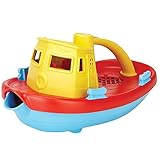 Green Toys Tugboat (Yellow Handle) - Bath and Water Toys, Multicolor, 11 cm, 1 Count (Pack of 1)