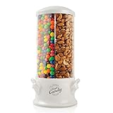 Handy Gourmet The Original Triple Candy Machine - Fun Candy & Nut Dispenser - New & Improved (Pearl White)