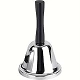 Hand Bell Reception Call Stainless Steel Held Desk Service Christmas Santa Ring Bells Counter Handle Hotels Butler For Living Room Home Decorations School Hospitals & Bars