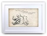 HWC Trading Winnie the Pooh How Lucky A4 Framed Printed Quote Nursery Print Baby Shower Room Gifts New Born Bedroom Gift Print Photo Picture Display