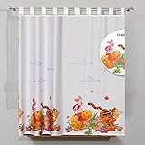New Net Voile Curtain Winnie The Pooh Finished with Slot Top (75cm, 150)