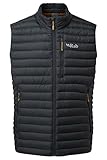 Rab Men's Microlight Vest - Warm Lightweight Down-Insulated Gilet for Trekking & Skiing - Black - Large