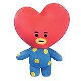 AURORA BT21 Official Merchandise, TATA Soft Toy, Small, Blue and Red