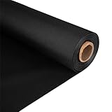 Discount Fabrics LTD - Durable 7 Oz Waterproof Canvas Fabric -150 cm Wide -Thick Material for Tarp, Awning, Gazebo & Outdoor Cover (Black, 5 Metre)