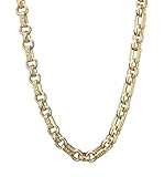 18mm XXL Gold Ornate Gypsy Link Belcher Chain Luxury Finish and Detailing 18K Real Gold Plated Jewellery Chunky and Heavy XXL Gold Necklace (Length: 24 Inches) - Bling King London