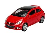 Welly Opel Corsa OPC D Red 3 Doors Approx. 1/34-1/39 Metal Model Car Die Cast New in Box
