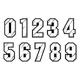 Number Stickers 0-9 Motorcycle Stickers Numbers Sticker Motorcycle Motocross Number Start Number Sticker Pack of 10 for Motorcycles Cars Scooters Quads Motorhomes Trucks