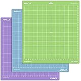 AIRCUT Cutting Mat for Cricut Maker/Explore Air 2/Air/One(12x12 Inch, StandardGrip, LightGrip, StrongGrip) Multiple Adhesive Sticky Quilting Cricket Cutting Mats Replacement Accessories for Cricut