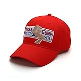 Nofonda Forrest Gump Cap Bubba Gump Shrimp Running Red Costume Baseball Hat(Size: One Size)