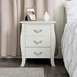 Melody Maison 3 Drawer Bedside Table - Elizabeth Ivory Range