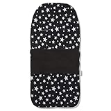 For Your Little One Snuggle Summer Footmuff Compatible with Mamas & Papas Sola - Black Star