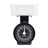 Salter Mechanical Kitchen Scale - Mini Analogue Food Scale, 5kg Capacity, 1L Dishwasher Safe Detachable Bowl, No Batteries, Scale Fits Inside Bowl for Compact Storage, Easy Read Dial, 114 BKCLDR