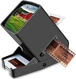 Rybozen 35mm Slide Viewer, 3X Magnification and Desk Top LED Lighted Illuminated Viewing and Battery Operation-for 35mm Slides & Positive Film Negatives(4AA Batteries Included)