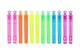 Henbrandt 12 x Neon Star Party Bubble Tubes with Wand Children's 4ml Bubbles Loot Bag Fillers Summer Games for Boys and Girls Kids Party Bags