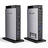 WAVLINK Displaylink Laptop Docking Station with 3 HDMI, USB C Dock Triple Display 4K+Dual 2K, 100W Charging for M1 M2 M3 M4 Mac and Windows, 2DP, 5 USB Ports, 1Gbps Ethernet, Audio/Mic, SD/TF