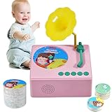 Gramophone Sound Toy - Antique Style Sound Toy, Vintage Gramophone Retro Sound | Early Education Phonograph Musical Toy with 96 Cards, Classic Gramophone, Nostalgic Music Player for Kids & Adults