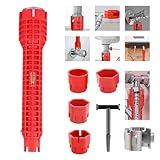 Tap Spanner Tool, 12-in-1 Multi-Functional Faucet Wrench, Comfortable Grip, Anti-Slip, for Sink, Bathroom & Kitchen Plumbing, Faucet Installation, Plumbing Repair Kita