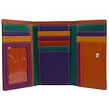 Golunski Graffiti RFID Safe Medium Leather Purse Multi Colour Waves - Seville