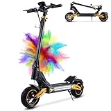 TWOFISH Electric Scooters Adult, 10"/12" Off-Road Fast Electric Scooter with Dual Brake System 4 Shock Absorbers, 60-70km Range, 3 Speed Modes, LCD Display, 150Kg Load Capacity (10Inch-60km)