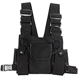 Utility Chest Pack, Tactical Sports Chest Bag Vest for Phone Walkie Talkie, Shoulder Bags Chest Rig Pouch,Hip Hop Streetwear,Men/Women Functional Waist Adjustable Pockets for Workouts Cycling & Hiking