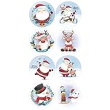 Christmas Stickers, 50 PCS Merry Christmas Round Self Adhesive Stickers for Crafts Envelope Seals Tags Cards Present Decoration, 2.5cm / 1 Inch (50)