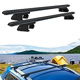 Axenture Roof Rack Cross Bars Compatible with Peugeot 207 SW 2007-2013, Fits Raised Roof Rails with Gap to Car Roof, Ideal Rail Carrier for Roof Tents, 2-Piece Black