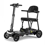 Mobility Scooter Folding and Ultra Light 16Kg, Portable Travel Boot Electric Scooter 15 Miles Range, Removable Lithium Battery Airline Approved, No Assemble All Terrain