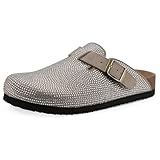 White Mountain Women's Bellamy Clog, Sandal Wood Suede, 10 UK