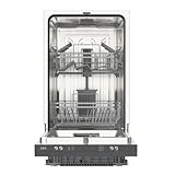 SIA SBID459 Integrated Dishwasher, Slimline 45cm Width, 9 Place Settings, Delay Start, 4 Programs, 29 Minute Quick Wash