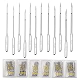 60 Pcs Sewing Machine Needles Assorted Size 65/9, 75/11, 80/12, 90/14, 100/16, 110/18 Anvin Universal Machine Needles Heavy Duty for Singer, Brother, Janome, Varmax Home Sewing Machines