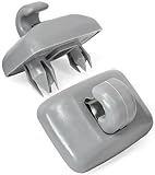 Click&Fit 2x Sun Visor Hooks Clips compatible with Audi A1 A3 A4 A5 Q3 Q5 TT RS3-5 2004-2016 – Windscreen visor holder bracket replaces 8U0857562A, 8E0857562, Gray