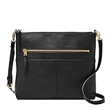 Fossil Women's Fiona Crossbody Bag Cross Body Handbag, Black Large