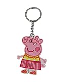 Peppa Pig Rubber Keyring Keychain (Pink & Yellow)