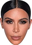 FoxyPrinting Kim Kardashian Tv Movie Star Celebrity Cardboard Party Face Mask Fancy Dress