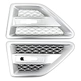 HouYeen Pair Front Left and Right Chrome Side Wing Air Intake Grille Vents for Land Ro-ver Freelander 2 LR2 L359