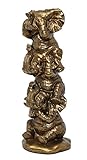 THORNE ANTIQUES AND COLLECTABLES Three Wise Elephants - See No Evil Hear No Evil Speak No Evil - Baby Elephant Ornament (Bronze 25cm)