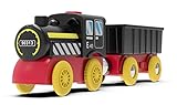 Battery Operated Locomotive Train, Magnetic Trains Toy for Wooden Tracks, Motorized Train Compatible with Thomas, Brio, Chuggington, Melissa & Doug