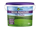 Vitax Moss Remover, No Rake, Dual Purpose Lawn Feed And Moss Removal, Natural Moss Eating Bacteria, Greener Lawns, Feeds Lawn For Up To 3 Months- 100 M.Sq