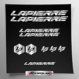 Sticker Kit Compatible with Lapierre MTB Mountain Bike Frame and Helmet | Decals Sticker Decal Bike Logos | Stickersland® (Shiny Silver Metallic)