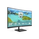 Philips 241E1SC - 24 Inch FHD Curved Monitor, 75Hz, VA, 4ms, AMD FreeSync, SmartImage, LowBlue Mode (1920 x 1080, 250 cd/m², HDMI/VGA)