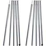 MI CASA Tent Tarp Poles Set of 2, Universal Telescopic Adjustable Aluminium Camping Awning Poles Tent Accessories for Headroom Canopy Porch Sun Shade Sail, Grey