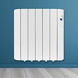 Futura 900W White Oil Filled Radiator Heaters for Home, 24/7 Day Timer Electric Heater Lot 20 & Advanced Thermostat Control, Wall Mounted Low Energy Electric Radiator with Child Lock